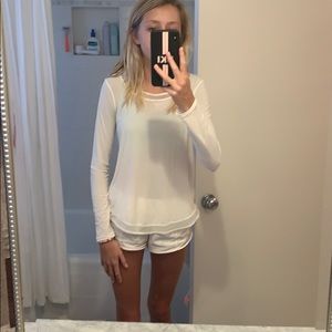 LULULEMON open back white long sleeve